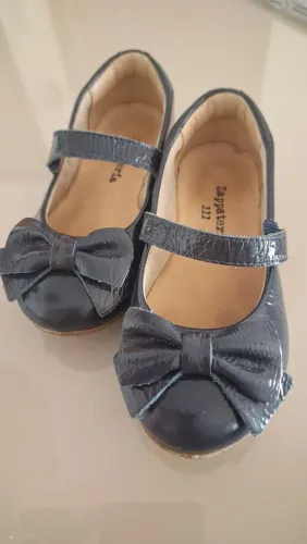 Sapatilh azul marinho verniz infantil