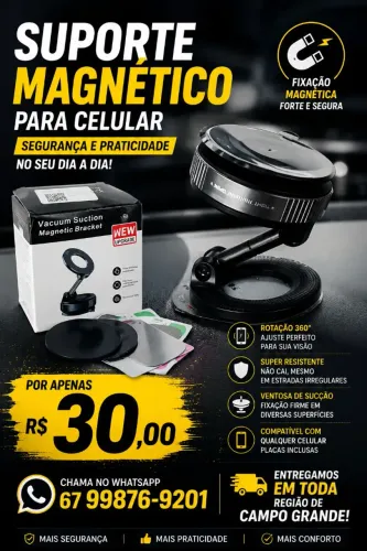 Suporte magnético para celular