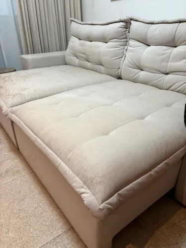 Sofá retrátil tecido de algodão
