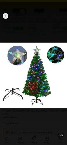 árvore de Natal com led