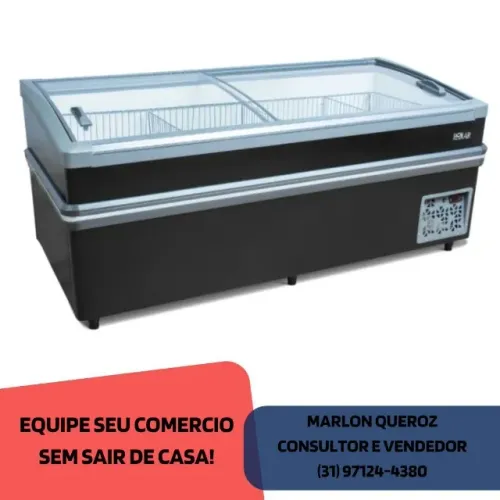 Ilha para Congelados Vidro Curvo 905L 2M Polar