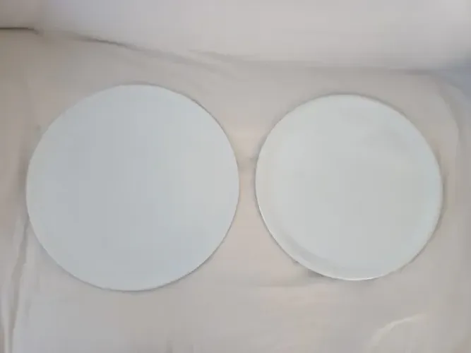 2 bandejas de porcelanas redondas 31cm formatos diferentes