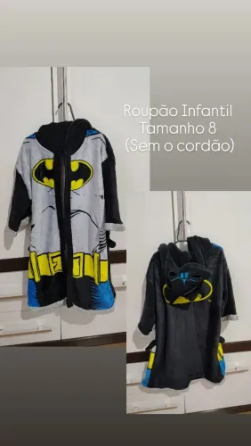 Roupão infantil Batman e Thor 
