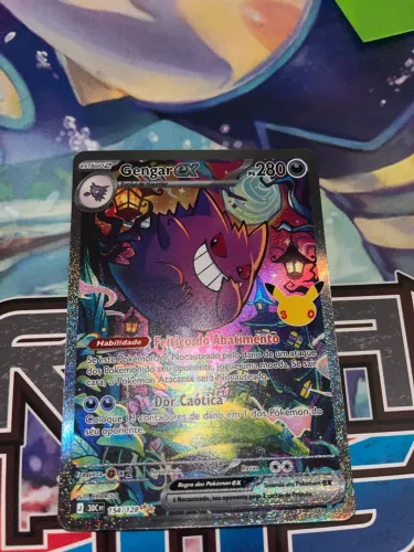 Carta Pokémon Gengar ex 154/128 coleção 30 anos, nova, NM