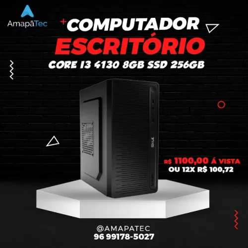Computador Intel i3 4130 8GB SSD 256GB