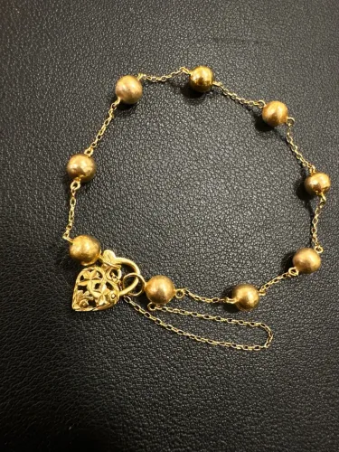 Pulseira Cadeado de ouro 5.13g 18k procedência garantia eterna