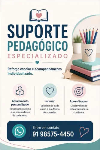 Reforço Escolar Especializado | Pedagoga e Especialista em Educação Especial e AEE