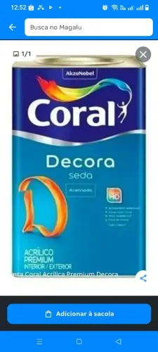 Tinta coral crômio da Suvinil  650