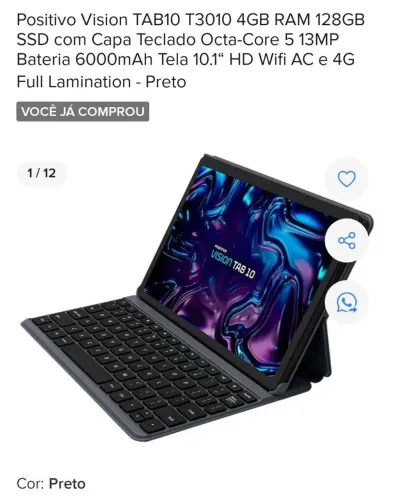 Tablet Positivo Vision 10,1"