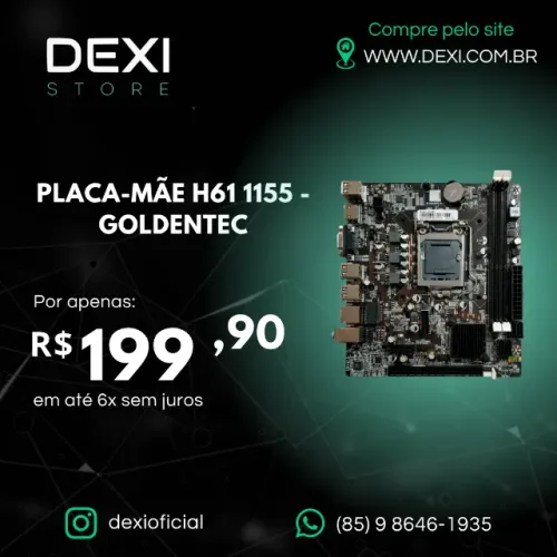 PLACA MÃE H61 1155 - GOLDENTEC