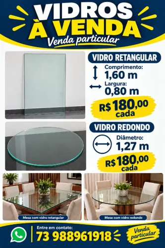 Vidro para mesa