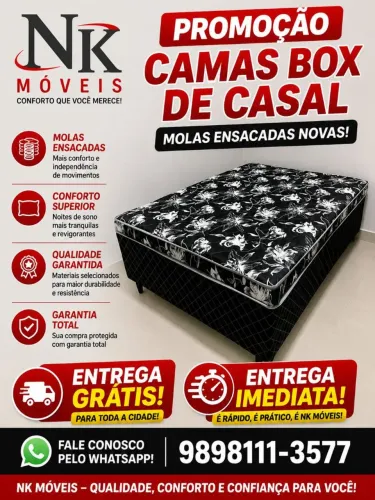Camas box de casal molas ensacadas novas, ENTREGAMOS HOJE!