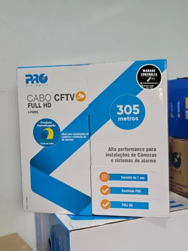 Cabo CFTV FULL HD (305 metros) Alta performance 