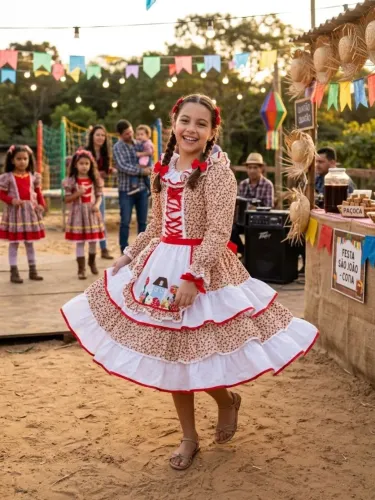 Vestido festa Junina infantil