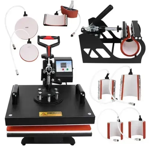 Prensa Térmica Multifuncional Sublimação 110V - Com Caixa e Manual