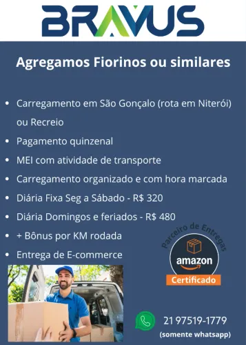 Agrega-se MOTORISTAS de Fiorinos ou similares com VEÍCULO PRÓPRIO