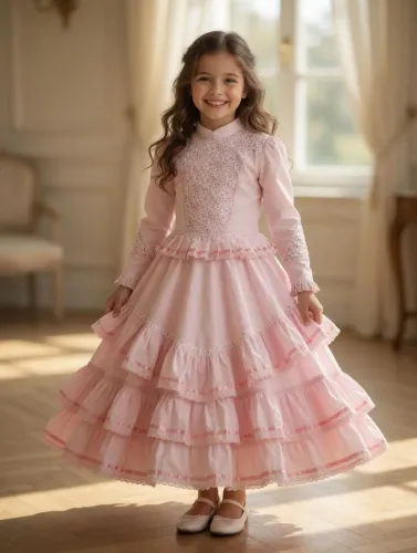 Vestido 10 anos prenda rosa bebê 