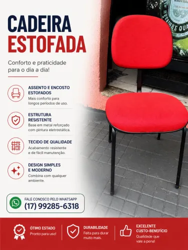 Cadeira estofada em ótimo estado!