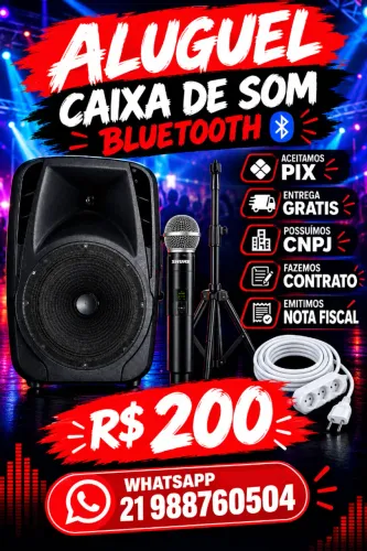 aluguel caixa de som