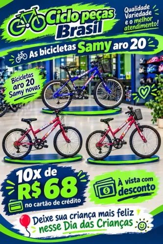 BICICLETA ARO 20 INFATIL MASCULINA NOVA EM 10X SEM JUROS