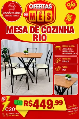 Mesa de cozinha Rio