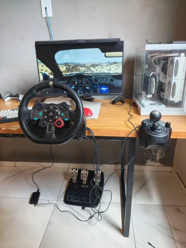 Volante gamer logitech g29 + câmbio