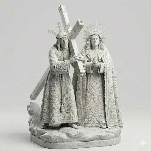 Jesus dos Aflitos - Escultura Religiosa 10 cm