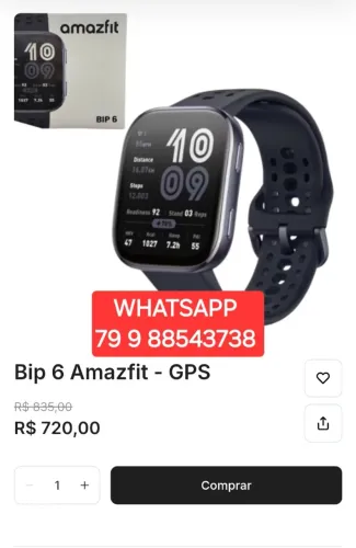 AMAZFIT BIP 6 GPS STRAVA ORIGINAL LACRADO LANÇAMENTO TEMOS OUTROS MODELOS TAMBÉM