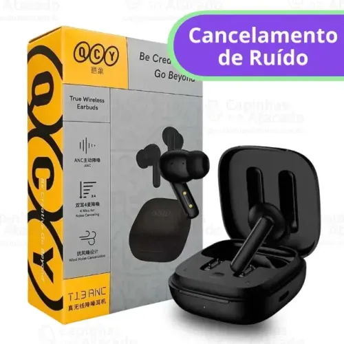 [Lacrado] QCY T13 ANC Fone de ouvido Bluetooth sem fio wireless musica gamer HT06 - Novo