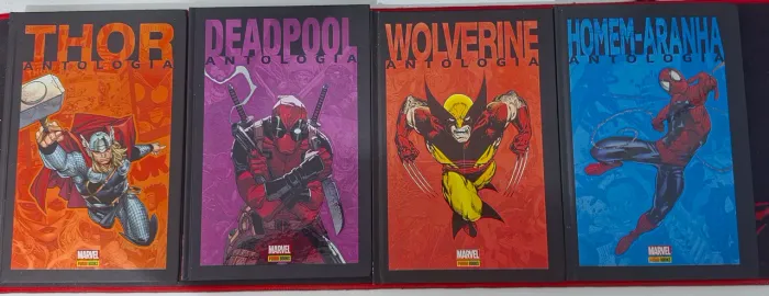 HQs - Pacote antologia Marvel (Homem aranha, Thor, Wolverine e Deadpool)