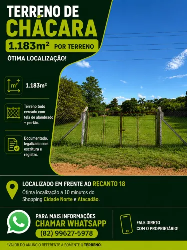 TERRENO CHÁCARA BELA VISTA 1