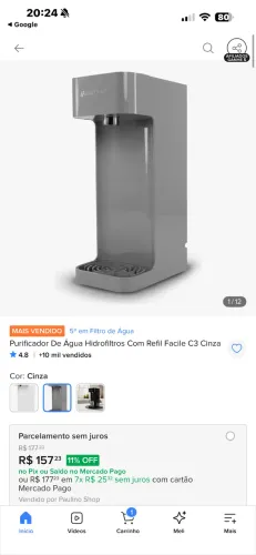 Purificador de água Hidrofiltro Facile C3