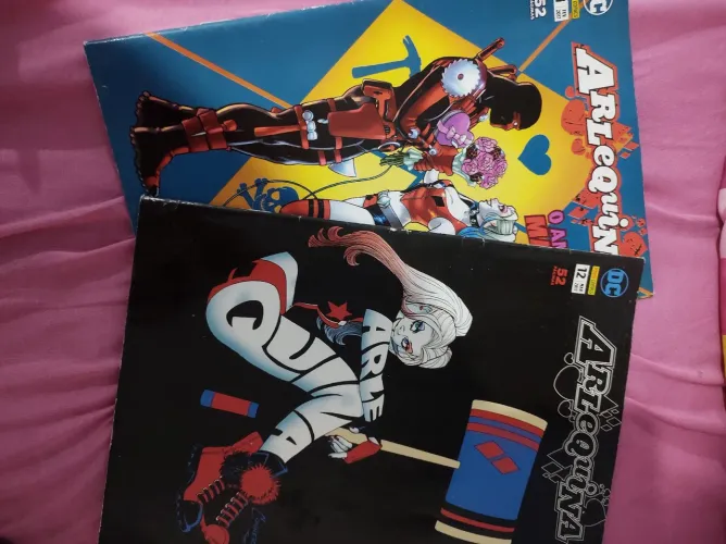 Kit revista quadrinho Arlequina DC comics