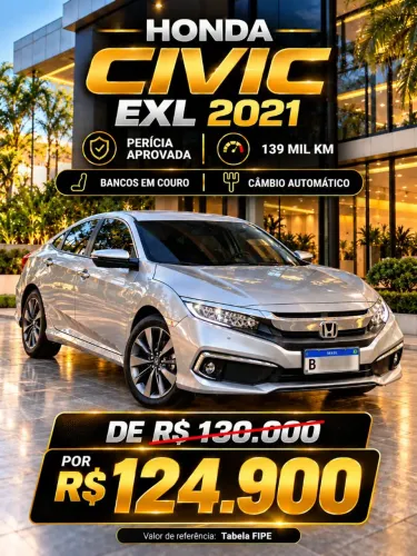 Honda Civic Sedan EXL 2.0 Flex 16V Aut.4p 2021