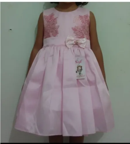 Vestido de festa infantil 1 ano 