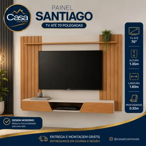 Painel Santiago Tv até 70 polegadas