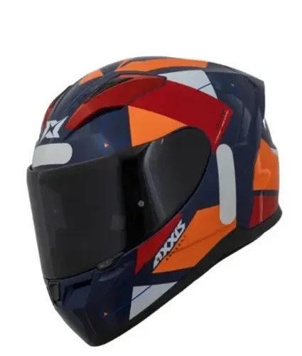 Capacete Moto Axxis Segment Switch Laranja/vermelho Premium