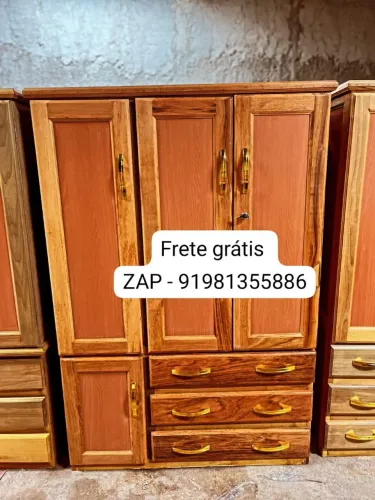 Guarda roupa solteiro madeira maciça NOVO!