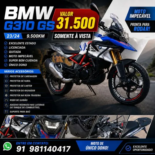 BMW G310 GS 23/24 - 9.500km - EXCELENTE ESTADO - LICENCIADA.