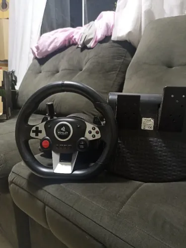 Volante Knup com Pedais e Marcha - Perfeito para Jogos de Corrida e Euro Truck