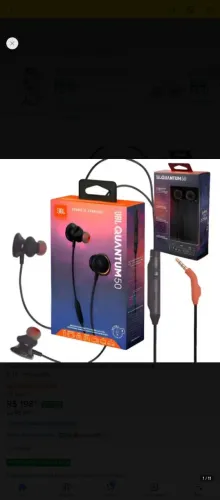 Fone De Ouvido Jbl Quantum 50 In-ear Gamer Com Microfone Nf