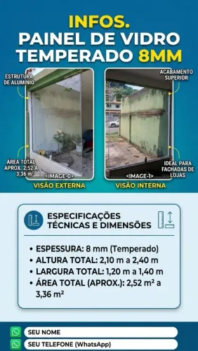 Vitrine para lojas