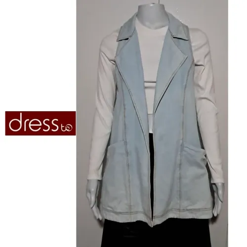DRESS TO colete jeans