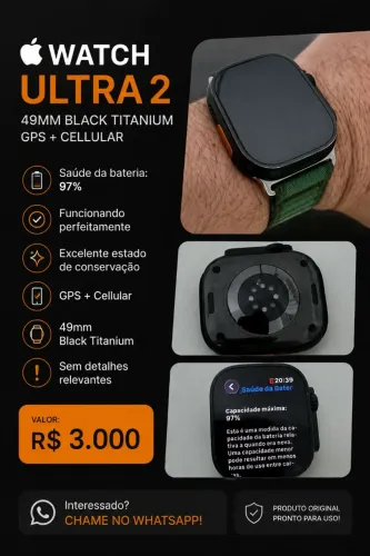 apple watch ultra 2 em excelente estado de conservação