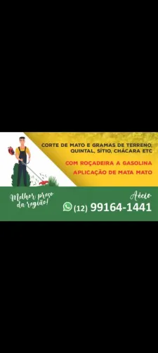 Corte de mato com roçadeira