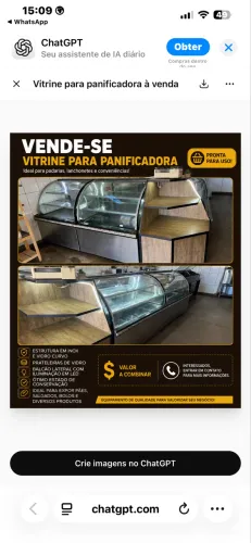 Vitrines de padaria completa