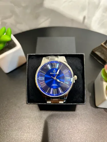 Relógio Masculino Pallyjane Dourado Azul