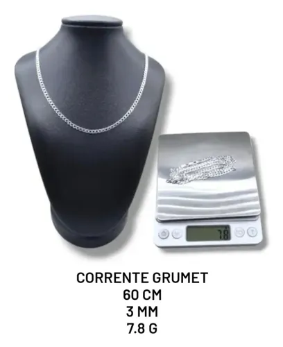 Corrente de Prata Grumet