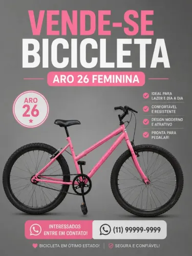 Bicicleta feminina aro 26