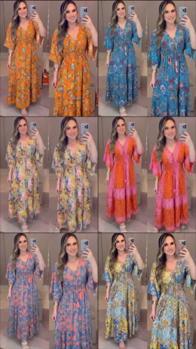 Vestido Luxo Fio de Ouro